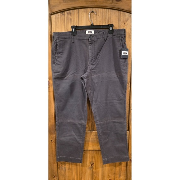 Joseph Abboud Chino Pants Mens 40X30 Gray Straight Leg Stretch Cotton Blend NWT